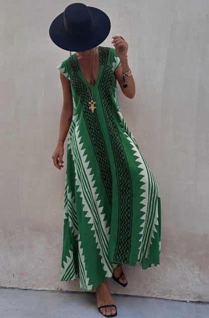 V-Ausschnitt Freizeitkleid