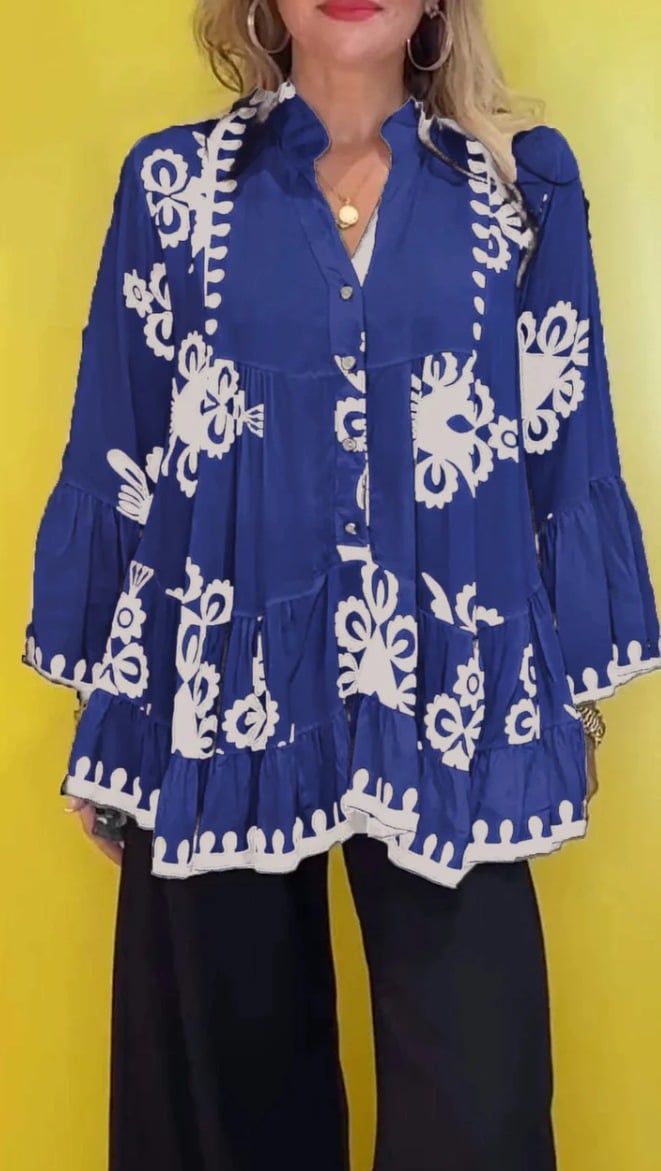Boho Rüschen-Top - Mühelose Boho-Vibes mit unserem schicken Rüschen-Top! ✨🌿
