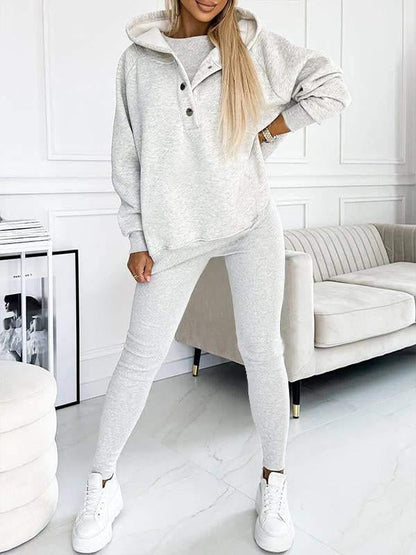 CozyChic | Lässiger und bequemer Hoodie-Sweatshirt-Anzug