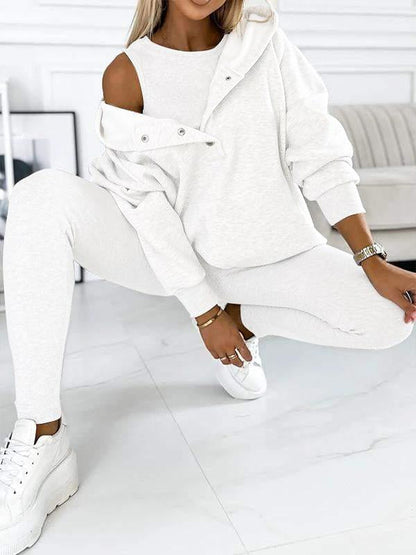CozyChic | Lässiger und bequemer Hoodie-Sweatshirt-Anzug