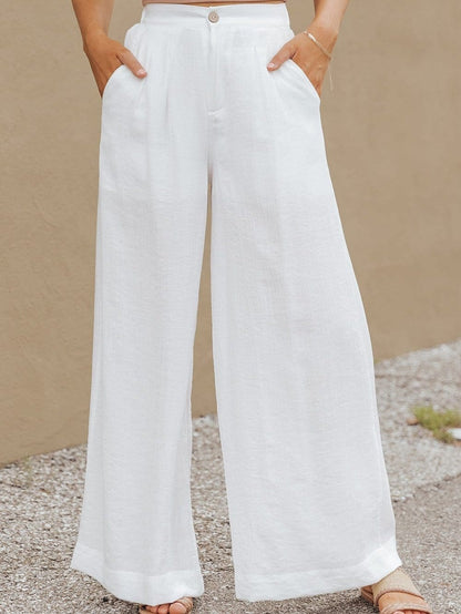 Einseitiges Crop Top & Hosenanzug mit Mop-Design, zweiteilig