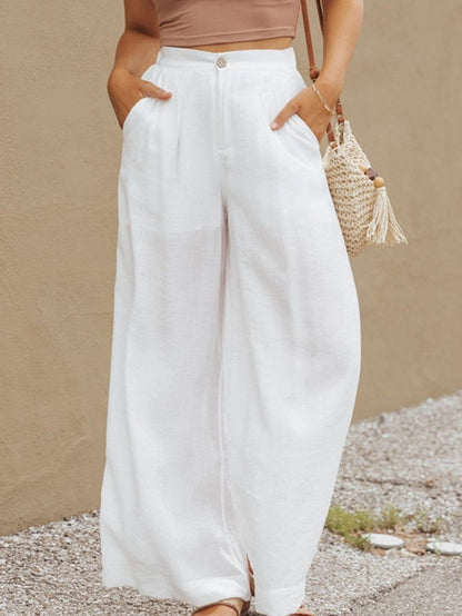 Einseitiges Crop Top & Hosenanzug mit Mop-Design, zweiteilig