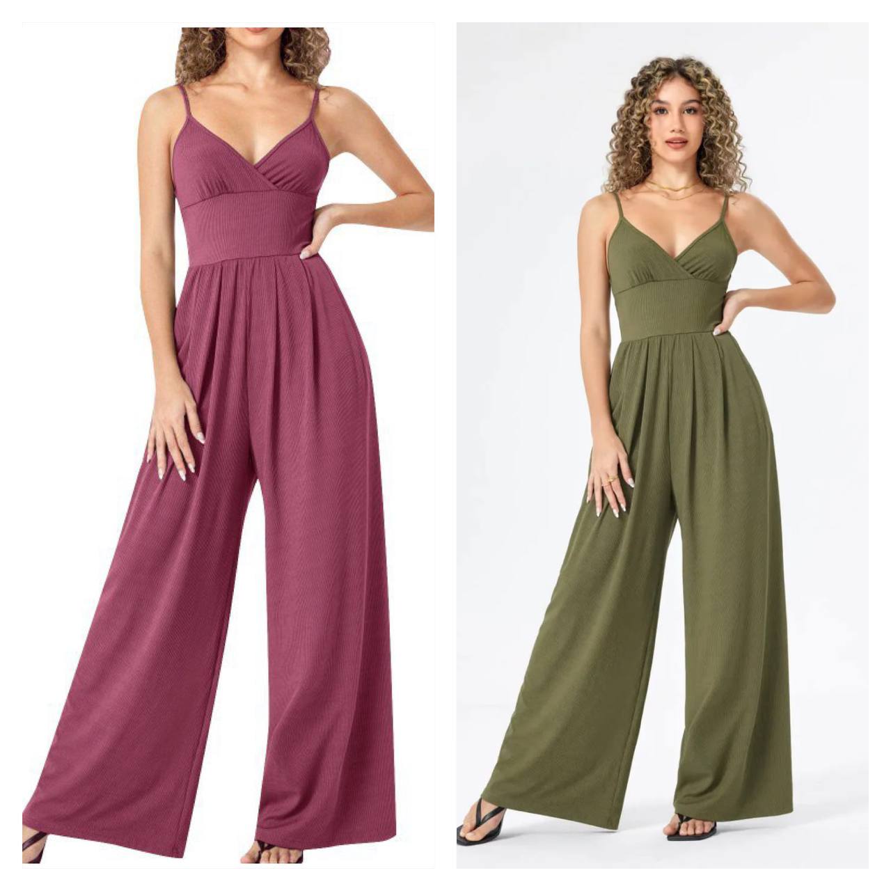 Ella | Jumpsuit met wijde pijpen