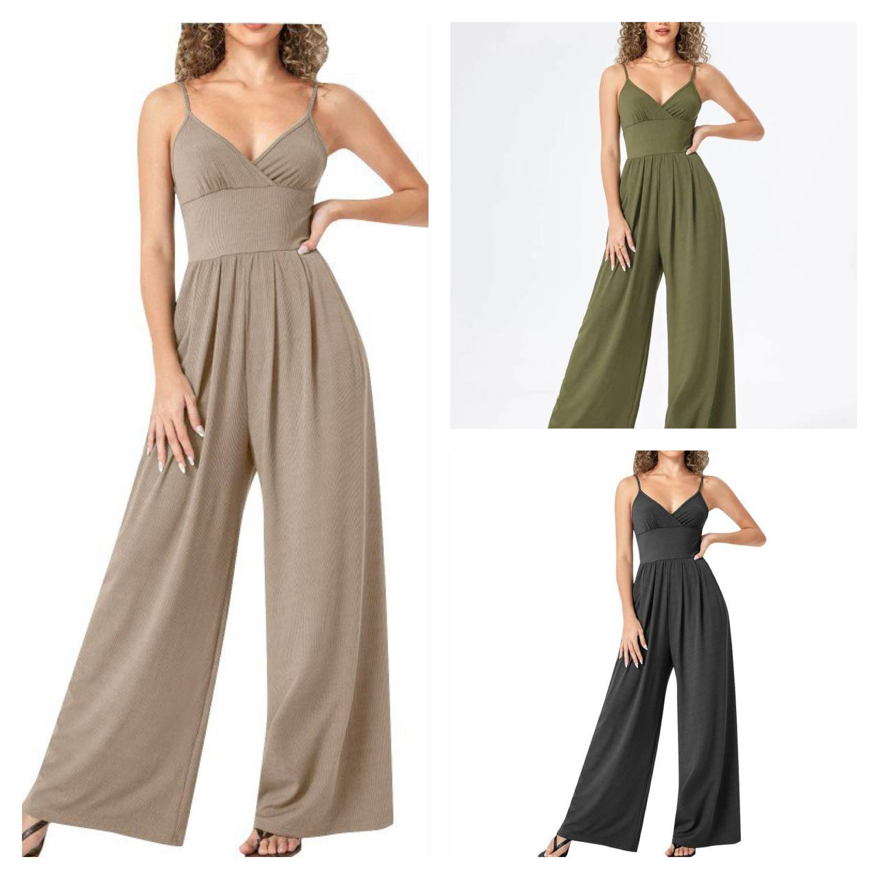 Ella | Jumpsuit met wijde pijpen