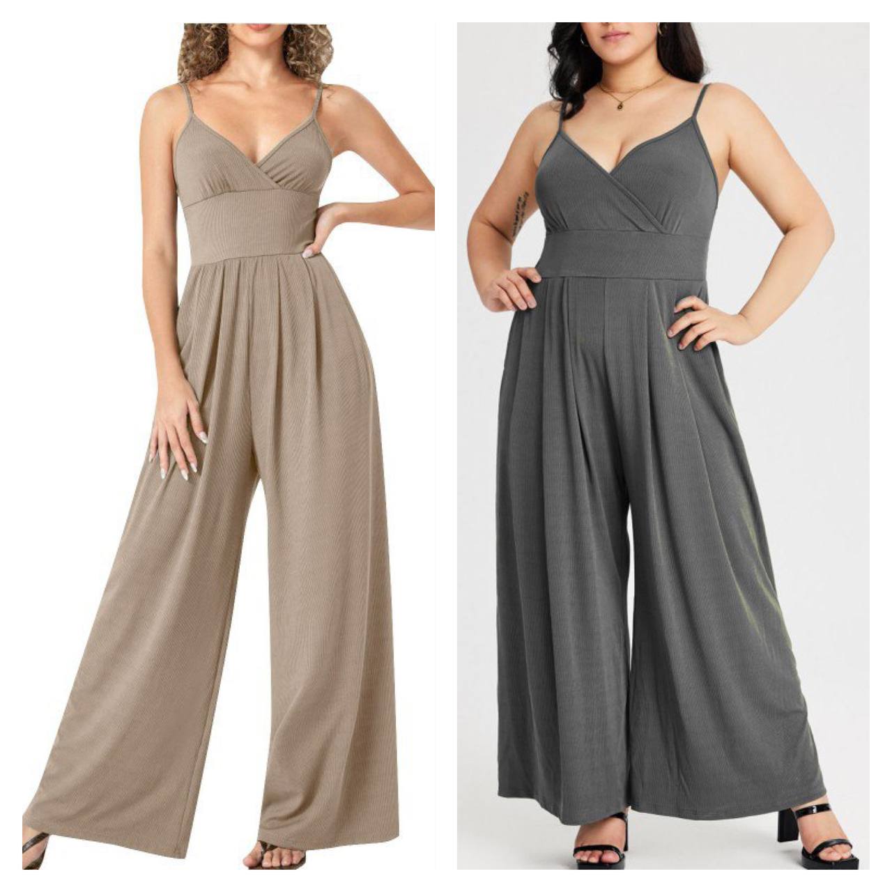 Ella | Jumpsuit met wijde pijpen