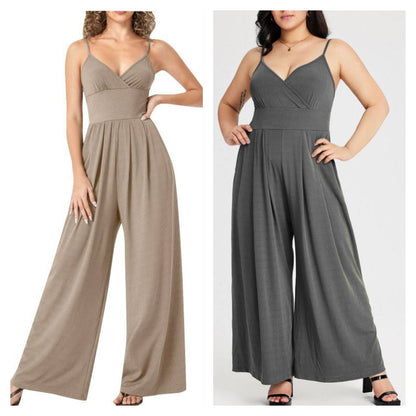 Ella | Jumpsuit met wijde pijpen