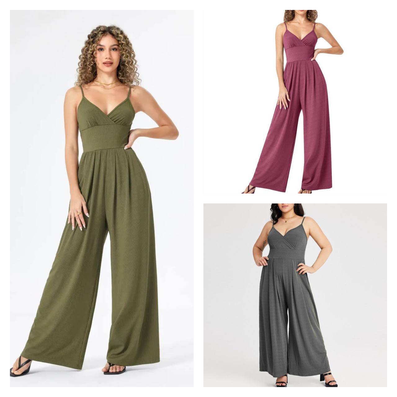 Ella | Jumpsuit met wijde pijpen