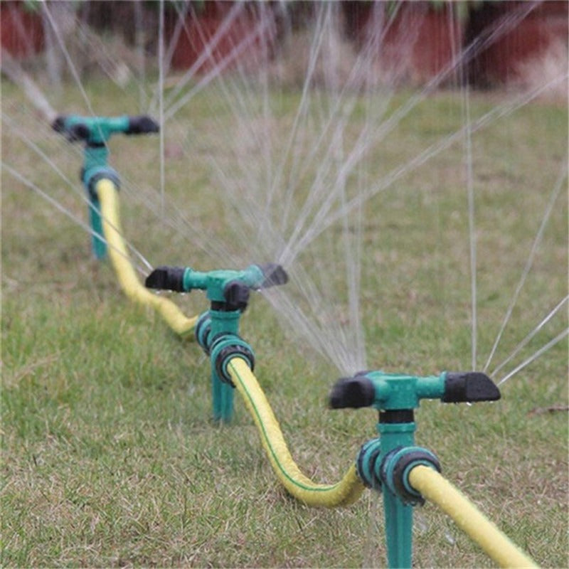 Gartensprenger Automatisch 360° Drehbar mit 3 Armen Sprühkopf