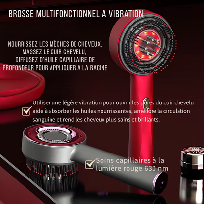 Vibrationshaarbürste mit Pflegeöl für die Kopfhaut