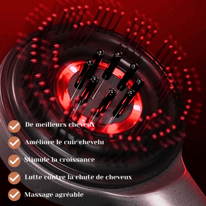 Vibrationshaarbürste mit Pflegeöl für die Kopfhaut