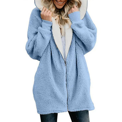 Winterfleece hoodietrui voor dames