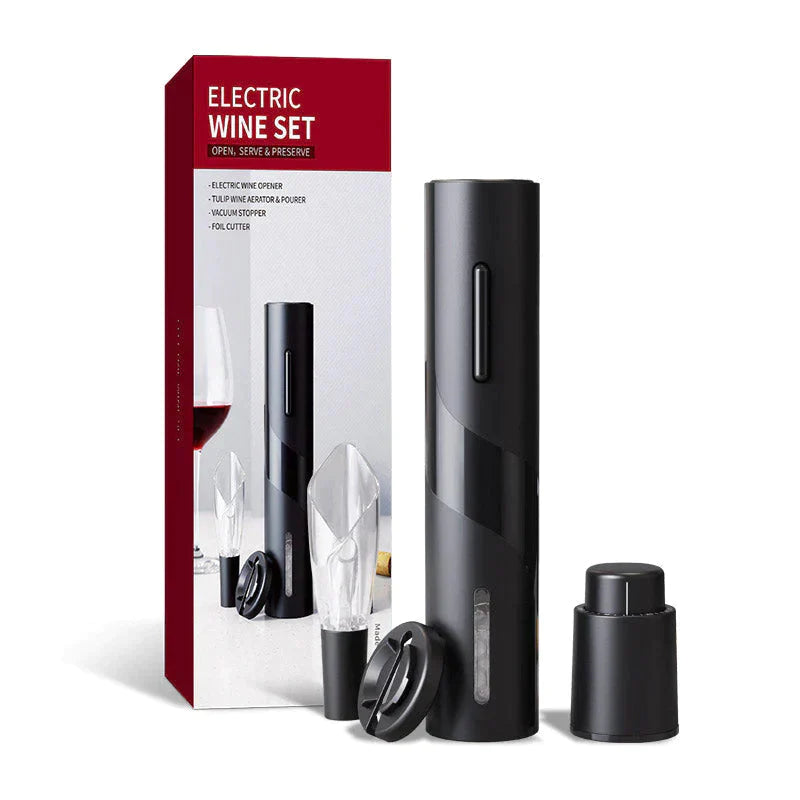 Elektrische wijnflesopener + set