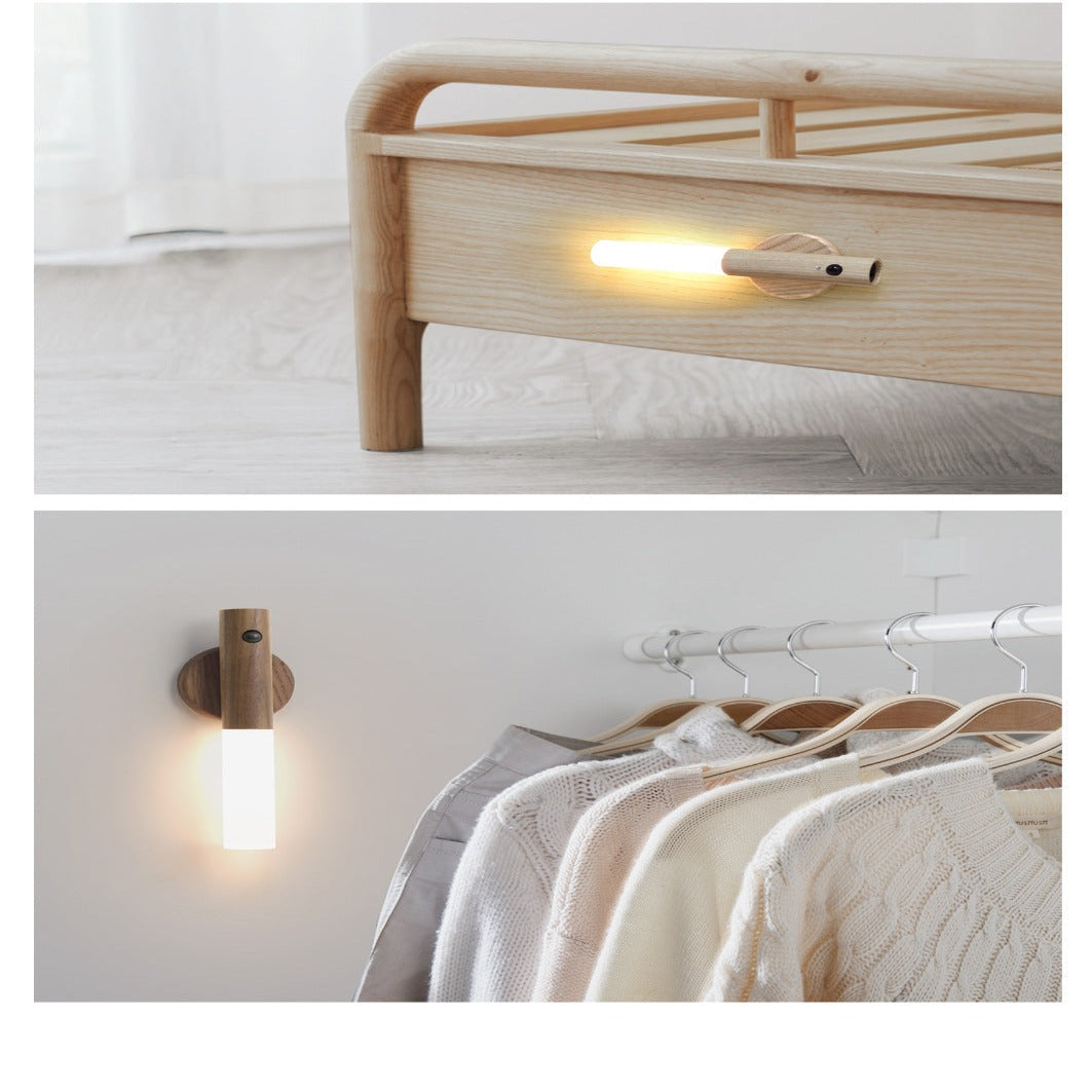 Magnetische oplaadbare houten wandlamp