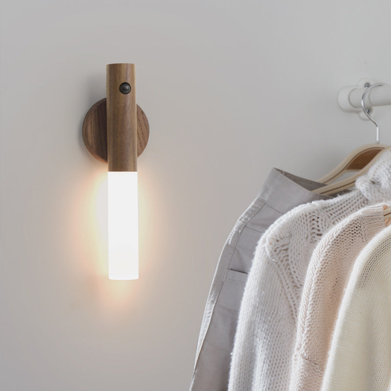 Magnetische oplaadbare houten wandlamp
