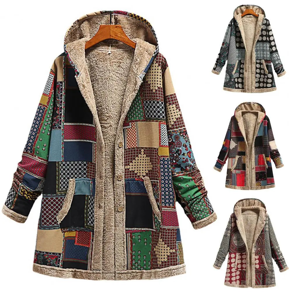 Met fleece gevoerde winterjas