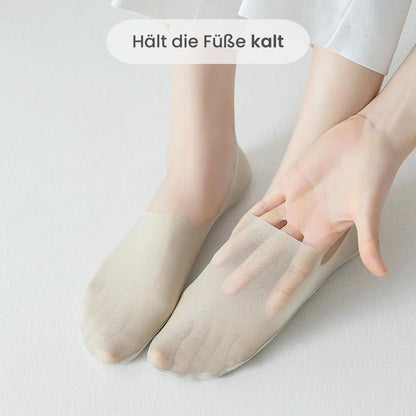 Unsichtbare Atmungsaktive Socken aus Eisseide